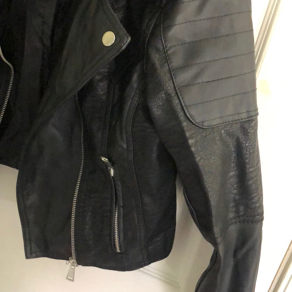 Charlotte Russe Leather Jacket Medium - Picture 2 of 6